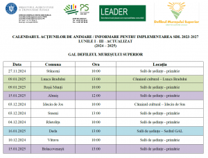 Calendar animare informare trim IV 2024 ACTUALIZAT